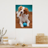 Spielst du mit mir Ball? Poster (Küche)