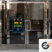 Spielst du? Multi Farbe Fensteraufkleber (Büro Tür)