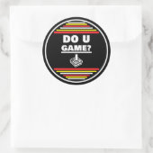 Spielst du? runder aufkleber (Tasche)