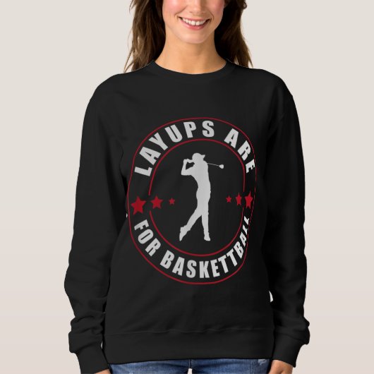 Spielstände für Basketball Funny Golf Sweatshirt (Vorderseite)