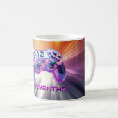 Spielsteuerung realistisch rosa Gamer Mädchenname Kaffeetasse (VorderseiteRechts)