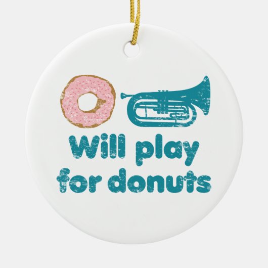 Spielt Baritone für Donuts Keramikornament (Vorne)