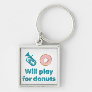 Spielt Baritone für Donuts Music Gift Schlüsselanhänger