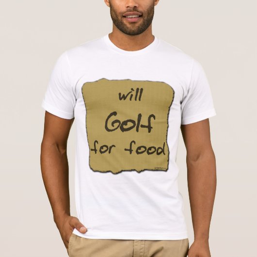 Spielt für Nahrung Golf T-Shirt (Vorderseite)