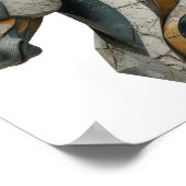 Spielt graue ABSTRACT ART Design v2 Poster (Ecke)