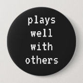 Spielt gut mit anderen Gamer Button (Vorderseite)
