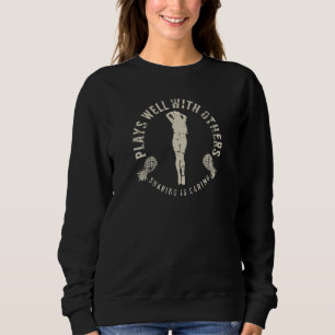 Spielt Gut Mit Anderen Swinger Ananas Bedrängt Sweatshirt