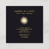 *~* spielt heilendes Handuniversum-kosmische Quadratische Visitenkarte (Rückseite)