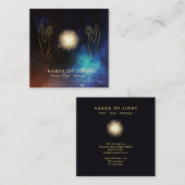 *~* spielt heilendes Handuniversum-kosmische Quadratische Visitenkarte (Vorne/Hinten)