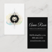 *~* spielt heiliges Symbol Mond-Lotuss zum Nirwana Visitenkarte (Vorne/Hinten)