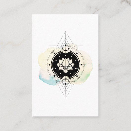 *~* spielt heiliges Symbol Mond-Lotuss zum Nirwana Visitenkarte (Vorderseite)