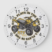 Spielt im direkten ATV Große Wanduhr (Vorderseite)