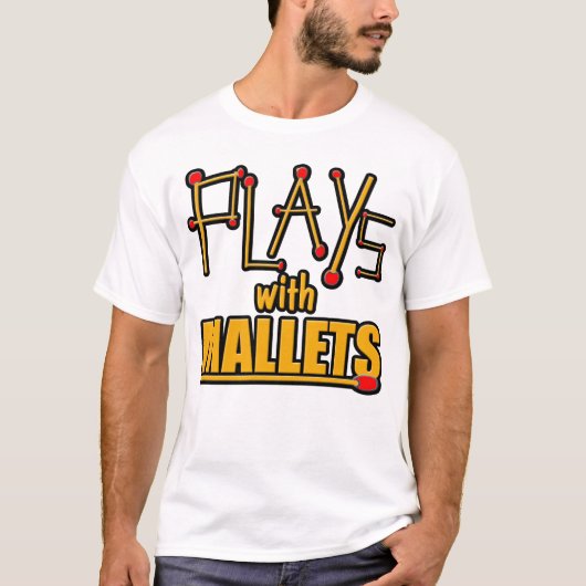 Spielt mit Schlägeln T-Shirt (Vorderseite)