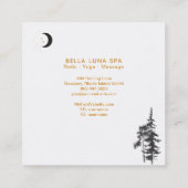 *~* spielt sichelförmiges Mond-Gold Quadratische Visitenkarte (Rückseite)