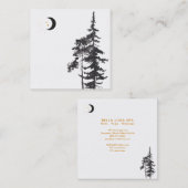 *~* spielt sichelförmiges Mond-Gold Quadratische Visitenkarte (Vorne/Hinten)