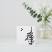 *~* spielt sichelförmiges Mond-Gold Quadratische Visitenkarte (Stehend Vorderseite)