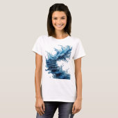 Spielt Silber-WASSER-TREP uniform Textdesign T-Shirt (Vorne ganz)