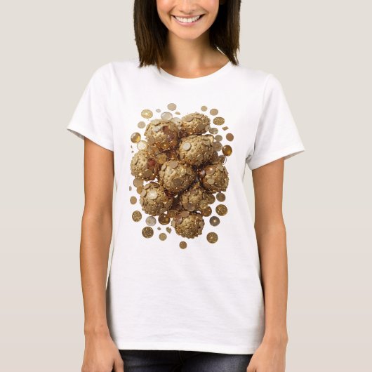 Spielt Silbernes ABSTRACT ART Design T-Shirt (Vorderseite)