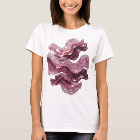 Spielt Silbernes ABSTRACTES KUNST Custom Tee (Vorderseite)
