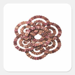 Spielt Silbernes abstraktes Sticker-Design Quadratischer Aufkleber