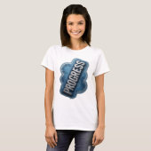 Spielt Silbernes PROGRESS Statement Design T-Shirt (Vorne ganz)