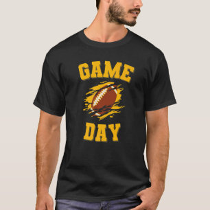 Spieltag Anstoß Football Grün und Gelb Team F T-Shirt