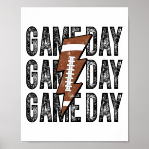 Spieltag Footll Blitzschlag American Footll Mama Poster