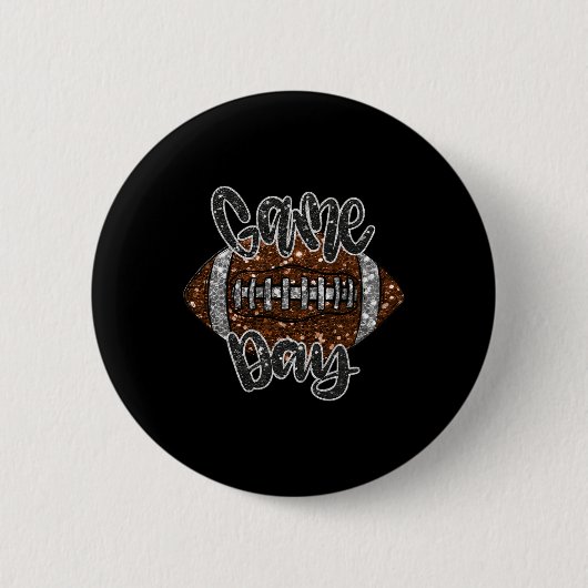 Spieltag Fußball Bling Football Flag Fallen Button (Vorderseite)