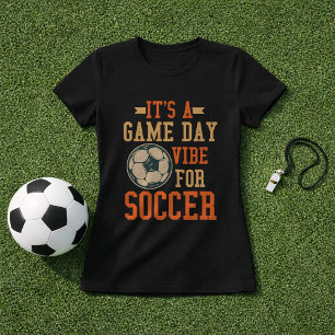 Spieltag Fußball Energie Stimmung Fette Typografie T-Shirt