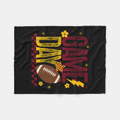 Spieltag Fußball Saison Retro Maroon Gold Checked Fleecedecke (Vorderseite (Horizontal))