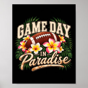 Spieltag im Paradies tropischer Fußball Poster