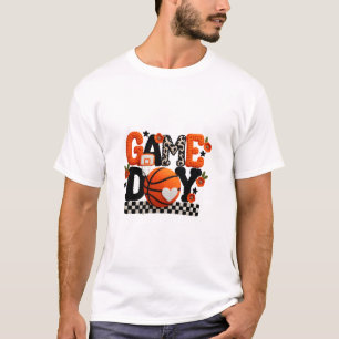 Spieltag Orange-Schwarz-Thema T-Shirt