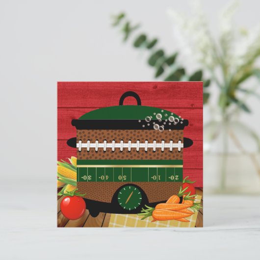 Spieltag / Pot Luck / Ansammlung Einladung (Stehend Vorderseite)