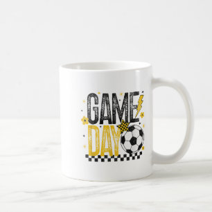Spieltag Retro Soccer Saison Black & amp; Gelb Go Kaffeetasse