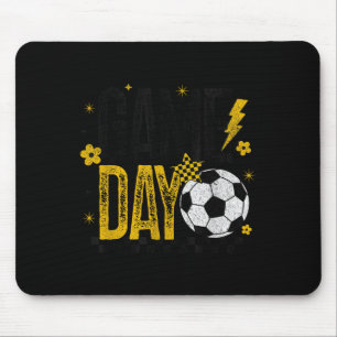Spieltag Retro Soccer Saison Black & amp; Gelb Go Mousepad