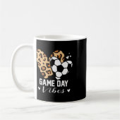 Spieltag Stimmung Lustige Fußballmutter Leopard He Kaffeetasse (Links)