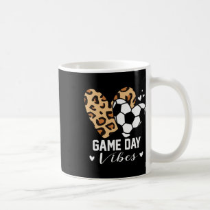 Spieltag Stimmung Lustige Fußballmutter Leopard He Kaffeetasse