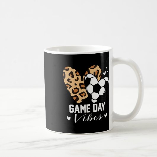 Spieltag Stimmung Lustige Fußballmutter Leopard He Kaffeetasse (Rechts)