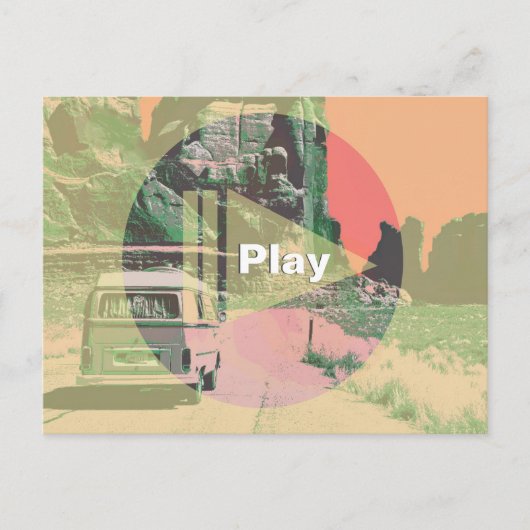 Spieltaste über Ihrem Foto Postkarte (Vorderseite)