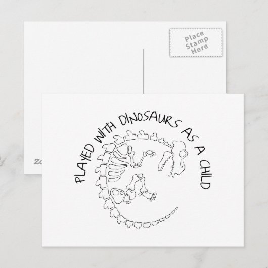 Spielte mit Dinosauriern als Kind Postkarte (Vorne/Hinten)
