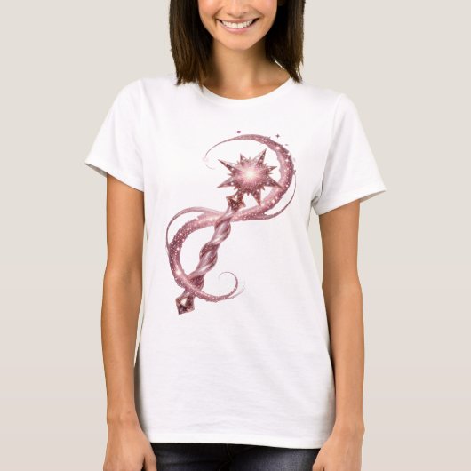 Spieltend Rosa STAR WAND Textdesign T-Shirt (Vorderseite)