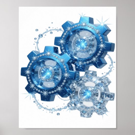 Spieltönendes Blau BLUE GEAR Poster (Vorne)