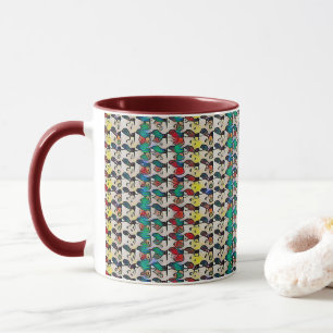 Spieltragendes Mosaik-Abstraktes Musterdesign 1306 Tasse