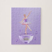 Spieluhr-Ballerina mit Wasser-Lilie, Monogramm Puzzle (Vertikal)