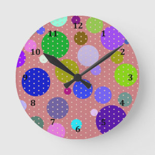Spieluhr-Design, Punkte auf Punkten Runde Wanduhr