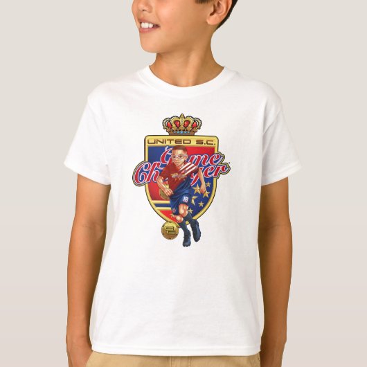 Spielveränderer Schild Logo Boys Soccer T-Shirt (Vorderseite)