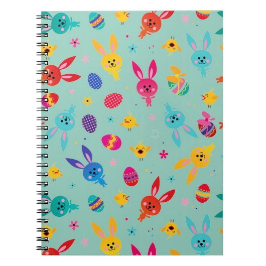 Spielvoll und farbenfroh Design Spiral Notebook Notizblock (Vorderseite)
