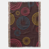 Spielvolle, farbenfrohe, trendige, cool gestreifte decke (Vorderseite Vertikal)