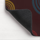 Spielvolle, farbenfrohe, trendige, cool gestreifte mousepad (Ecke)