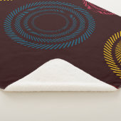 Spielvolle, farbenfrohe, trendige, cool gestreifte sherpadecke (3/4)